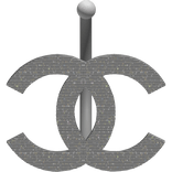 Y2K Chanel Belly Piercing Mcbling Silver