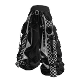 Y2K Checker Strap Wide Cargo Pants
