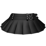 ♡ Y2K Chibi Heart Skirt (Black) fits Chibi Doll