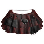 Y2K Chic Plaid Dark Red Doll Skirt