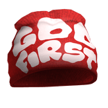 Y2K Christmas God First Beanie