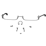 Y2K Chrome Cross Glasses with Emo Face Piercings