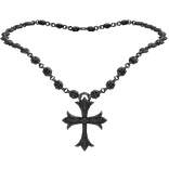 Y2K Chrome Cross Necklace(1.0)