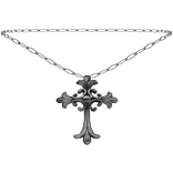 Y2K Chrome Cross Necklace (1.0)