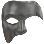 Y2K Chrome Phantom Mask