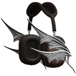 Y2k Chrome Wing Headphones (Brown)