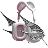 Y2k Chrome Wing Headphones (Pink)