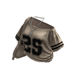 Y2K Cream Off-Shoulder Jersey w/ Cross Bag