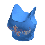 Y2k Cross Wings Tank Top Blue