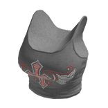 Y2k Cross Wings Tank Top Gray