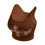 Y2k Cross Wings Tank Top Orange