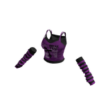 🍀 Y2K Cute Top w Armwarmers(Purple)