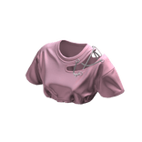 Y2K Cutout Chain Cropped Tee Pink [JEYS]