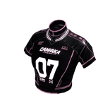 Y2K Cyber Punk Cropped Jersey - Pink
