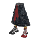 Y2K Distressed Wide Denim & Sneakers