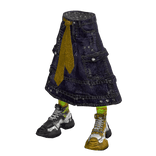Y2K Distressed Wide Purple Denim & Sneakers