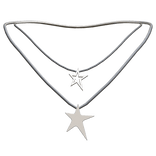 Y2K Double Star Necklace 3.0 Silver