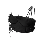 Y2K Dreamy Bow Crop Black[JEYS]