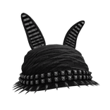Y2K Emo Bunny Beanie [Black]