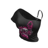 ʚ♡ɞY2K Emo / Goth / Punk Asym Off-shoulder Top