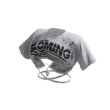Y2K Emo Goth White Crop Top Aesthetic 