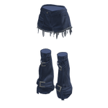 Y2K Flare Denim Shorts