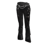 ʚ♡ɞ Y2K Flared Black Denim Jeans w/ Chain Belt