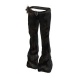 Y2K Flared Jeans w/ Fur Belt (Brown Denim)