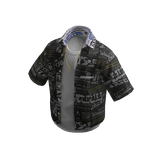 Y2K Floral Button-Up Shirt - Black