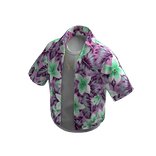 Y2K Floral Button-Up Shirt - Pink