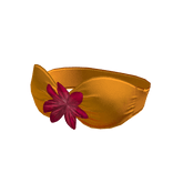 Y2K floral orange laced twisted top