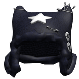 Y2k Fur Cat Beanie W/ Pins (Navy)