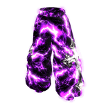 Y2K Glowing Purple Thunder Emissive Baggy Pants 