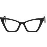 Y2K Goth Emo Cat Eye Glasses Black White