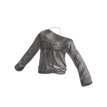 💜 Y2K Graphic Off-Shoulder Longsleeve_Gray