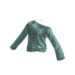 💜 Y2K Graphic Off-Shoulder Longsleeve_Mint