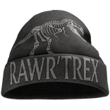 Y2K Gray Rawr TRex Beanie