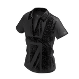 Y2K Grey Leopard Graphic Polo Tee