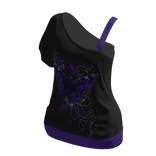 Y2K Grunge Butterfly Asymmetric Top Purple