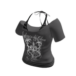 Y2K Grunge Chaos Top (Gray)