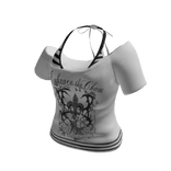 Y2K Grunge Chaos Top (White)