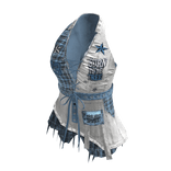 Y2K Grunge Lace Up Halter Corset Top (Blue)