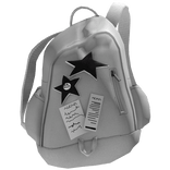 Y2K Grunge Preppy Backpack White Stars 
