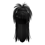 Y2K Grunge Punk Ponytail w/ Pins (Black)