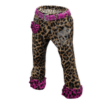 Y2K Gyaru Leopard Pants w/ Pink Leopard print