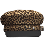 Y2K Gyaru Leopard Print Fur Beret Cap