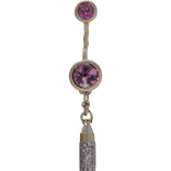 Y2K Gyaru Lipstick Pink Gem Belly Piercing 