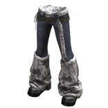 Y2K Gyaru Pants - Fuzzy White Leg Warmers