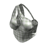 Y2K Halter Bustier Top Green Plaid [JEYS]