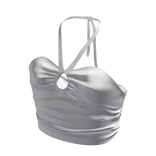 Y2k Halter Top White